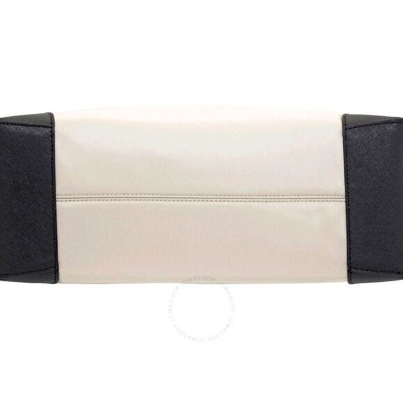 Michael Kors Large Eva Tote Bag Nylon Light Sand Black - Picture 4 of 6